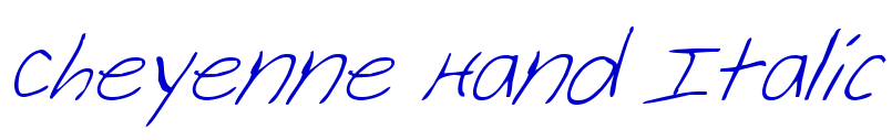 Cheyenne Hand Italic 字体